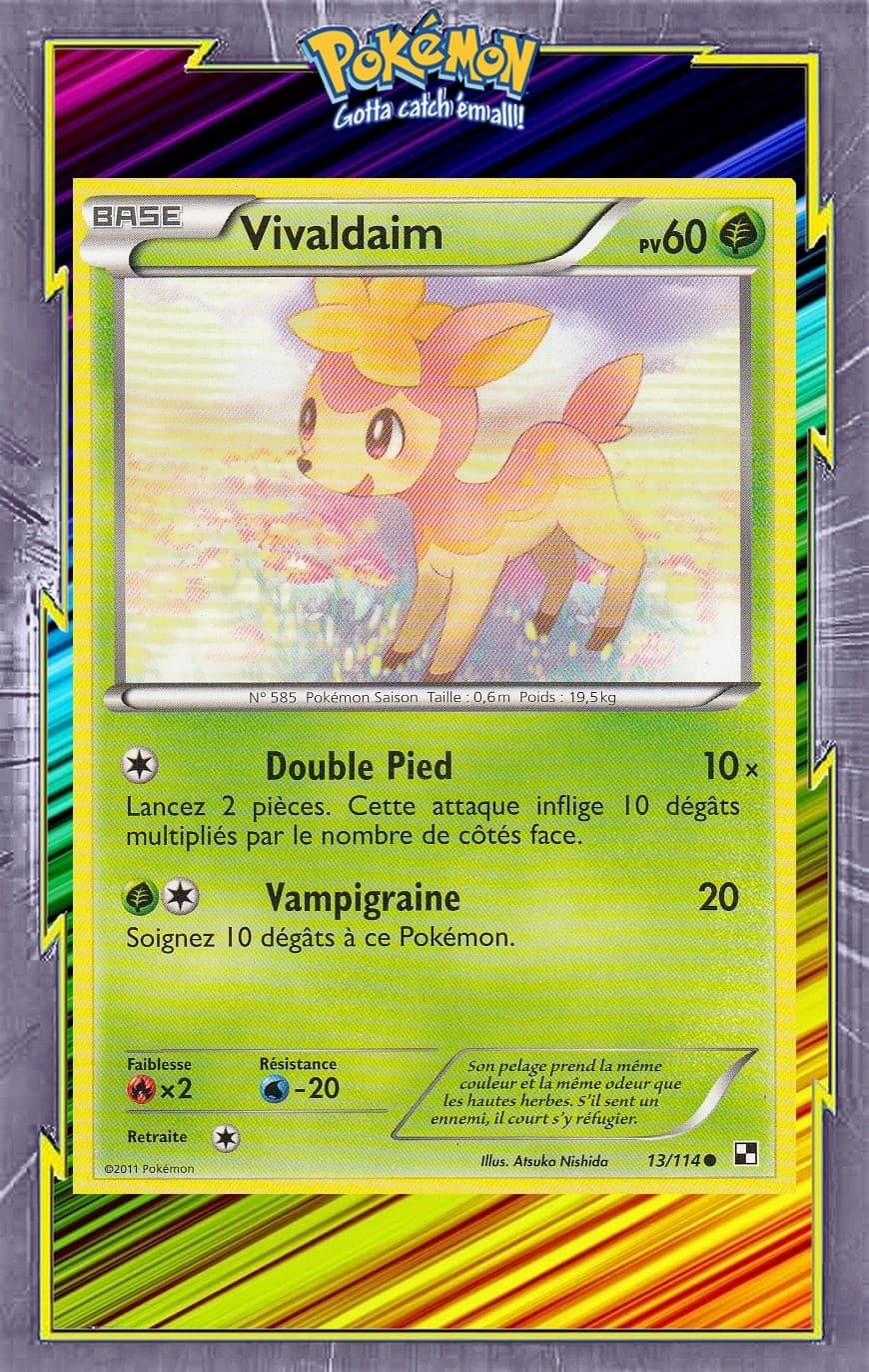 Vivaldaim - N&B: Noir et Blanc - 13/114 - Carte Pokemon Française