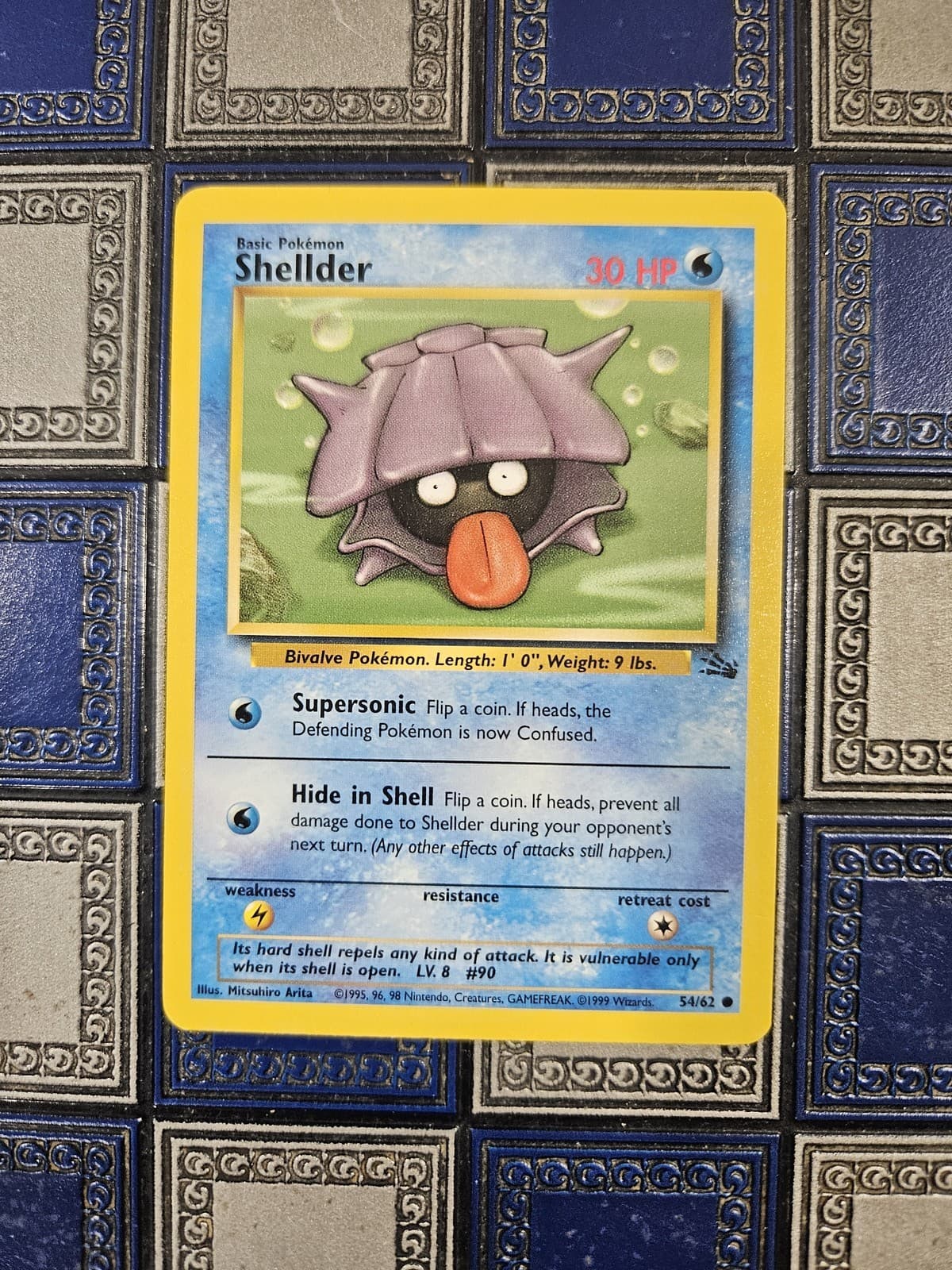 Pokemon Shellder 54/62 Fossil Unlimited Common LightlyPlayed 1999 WOTC