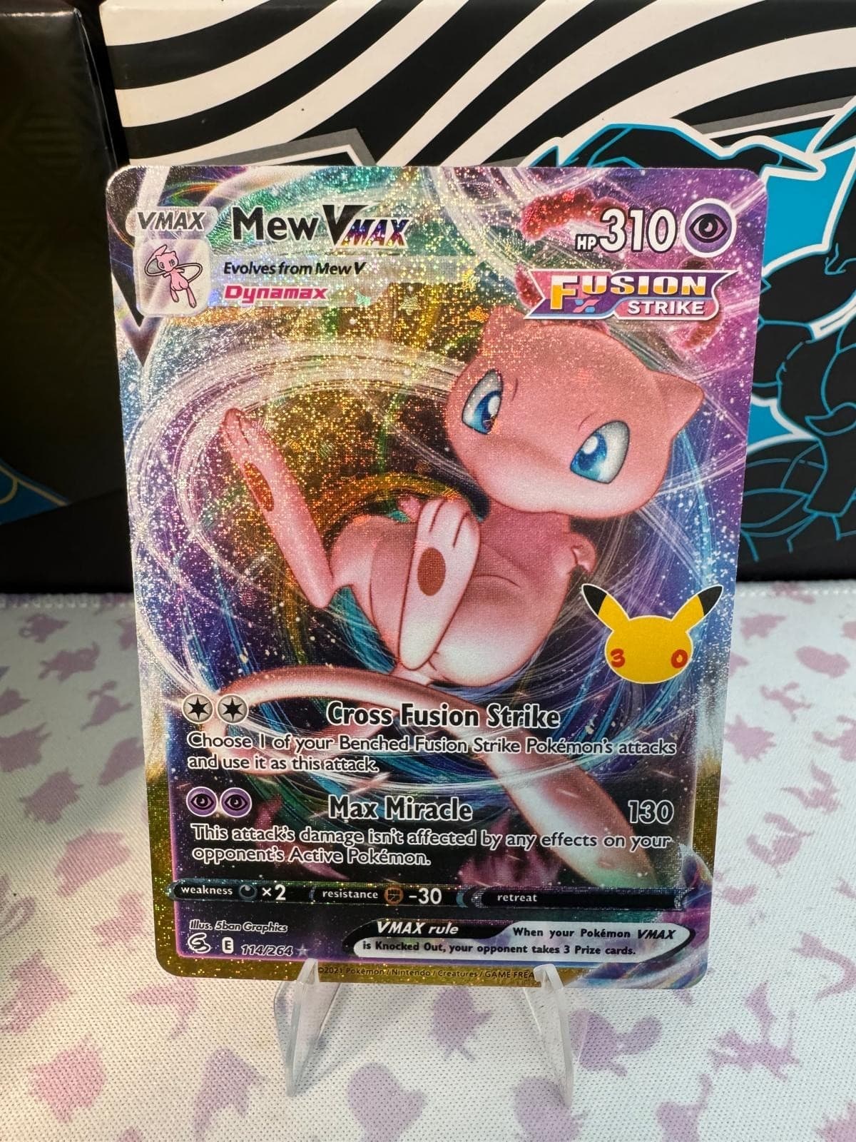 2026 Mew Pokemon 30th Celebration VMAX 114/264 Classic Collection Holo