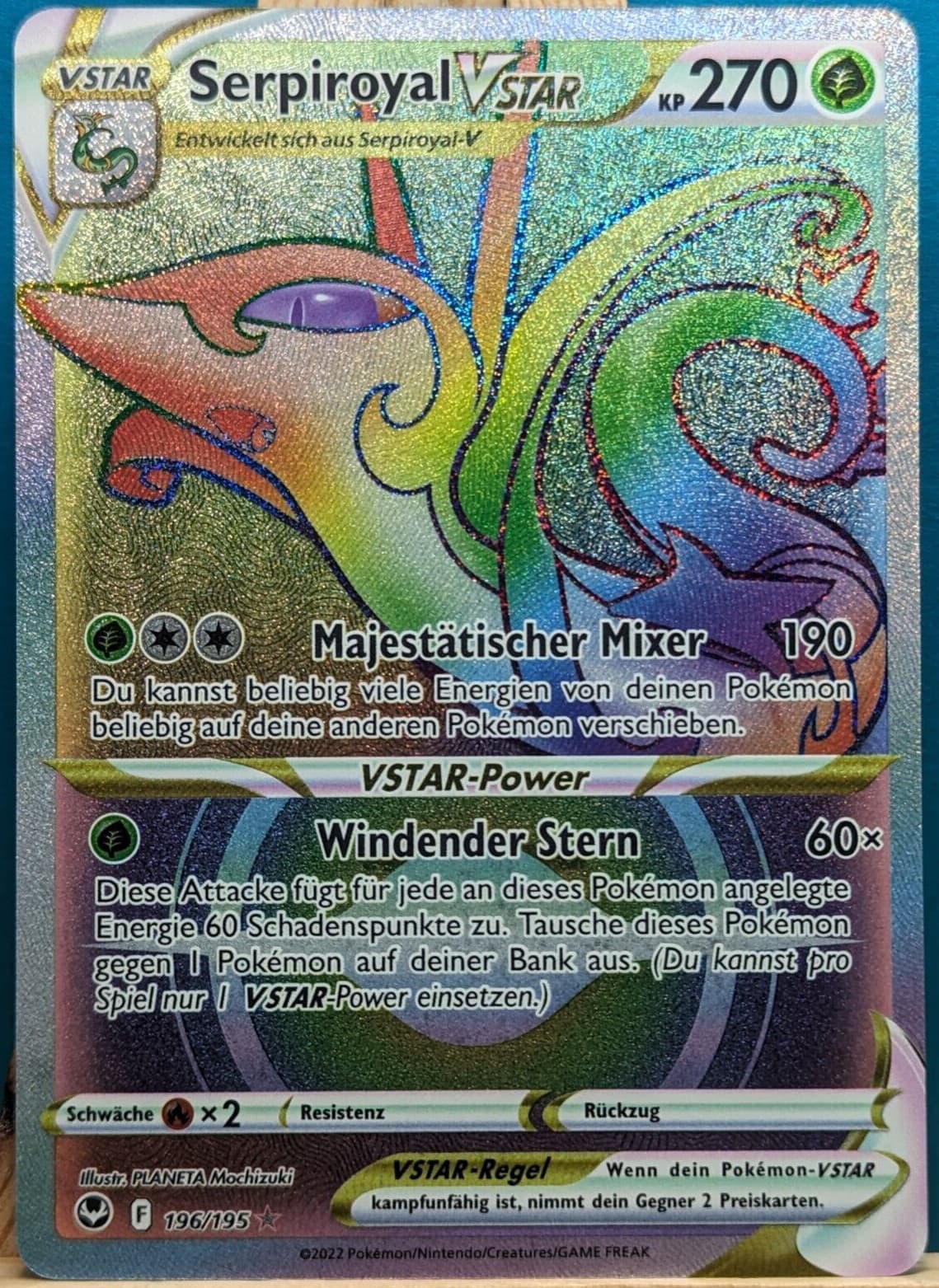 POKEMON - Silberne Sturmwinde - Serpiroyal VSTAR - 196/195 - deutsch