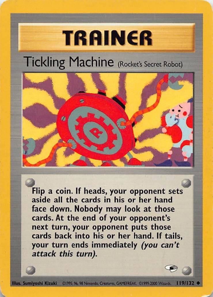 Tickling Machine 119/132 Uncommon Gym Heroes Pokemon Unlimited Moderately Played