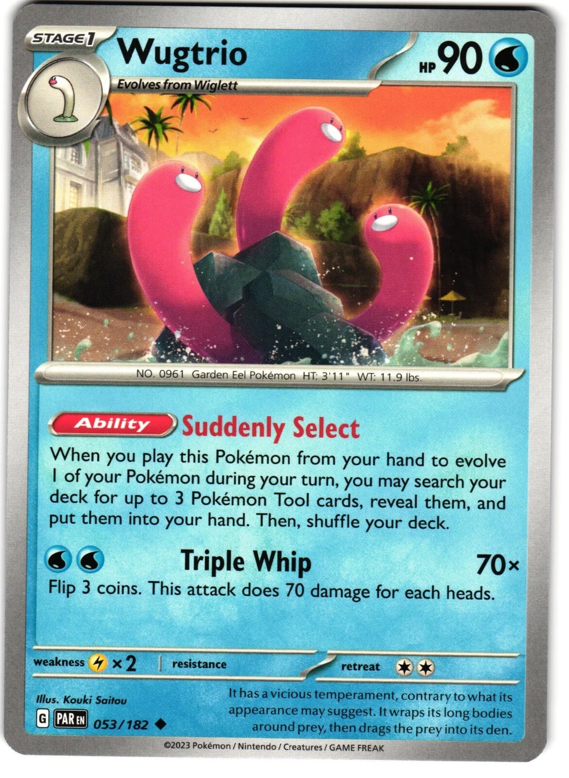 Wugtrio 53/182 Pokemon SV: Paradox Rift