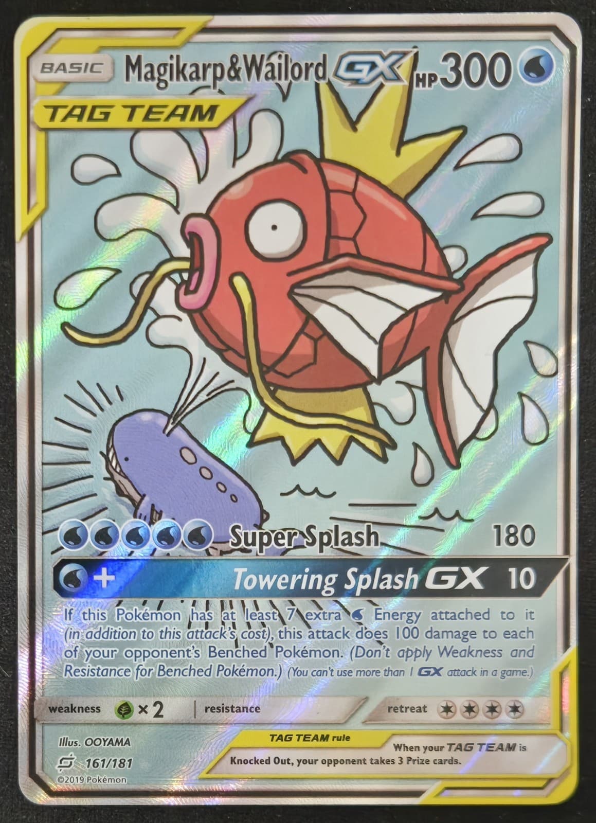 Magikarp & Wailord GX 161/181 Team Up Tag Team Alt. Art Holo Pokémon 2019 NM