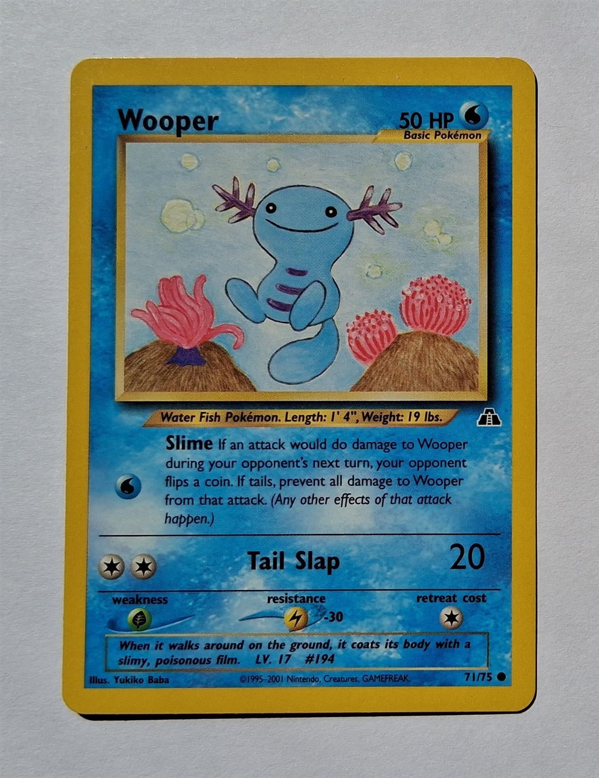 Pokemon - Wooper - Neo Discovery 71/75 - Common - LP