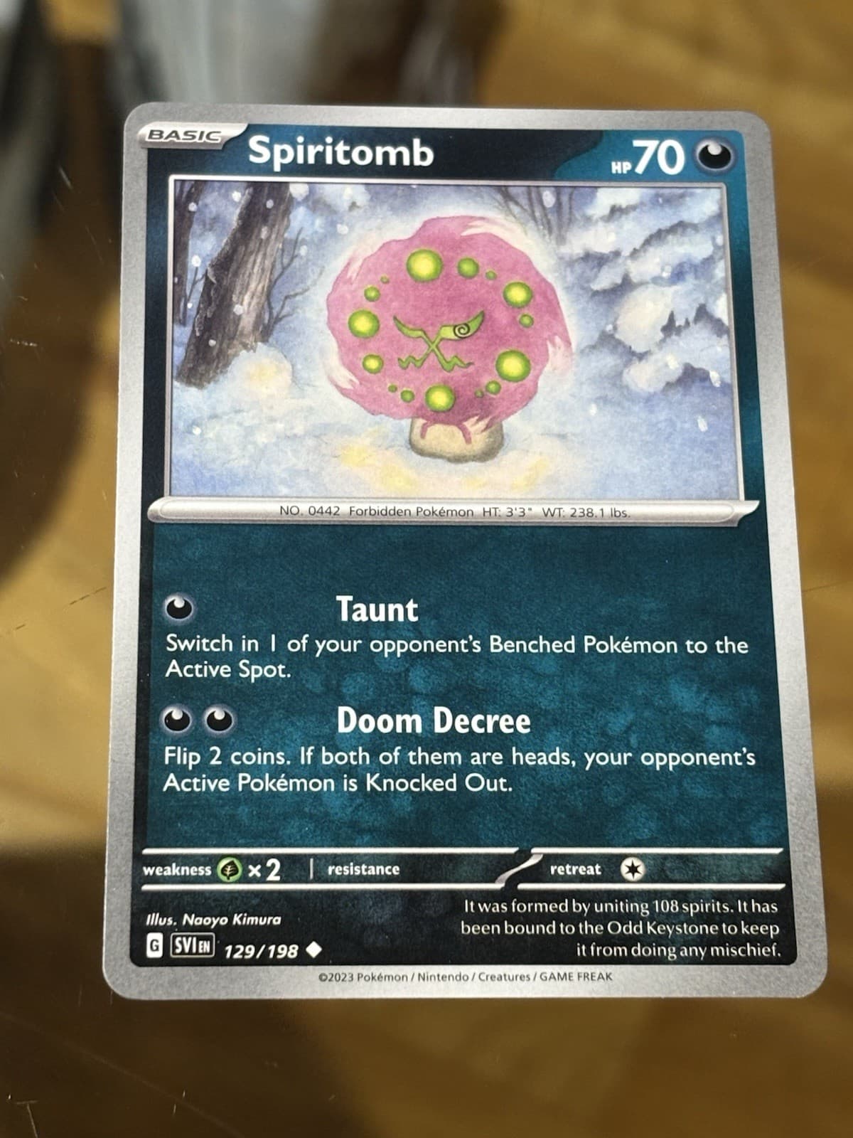 Spiritomb - 129/198 - Pokemon Card Scarlet & Violet Buy 2 Get 1 Free