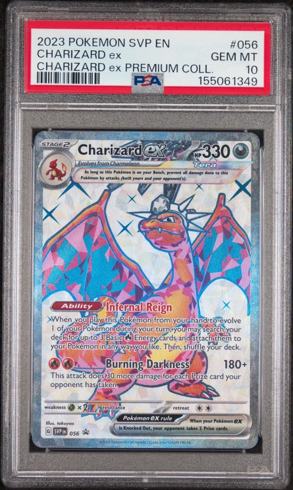 2023 POKEMON SVP EN-SV BLACK STAR PROMO #056 CHARIZARD EX PSA 10