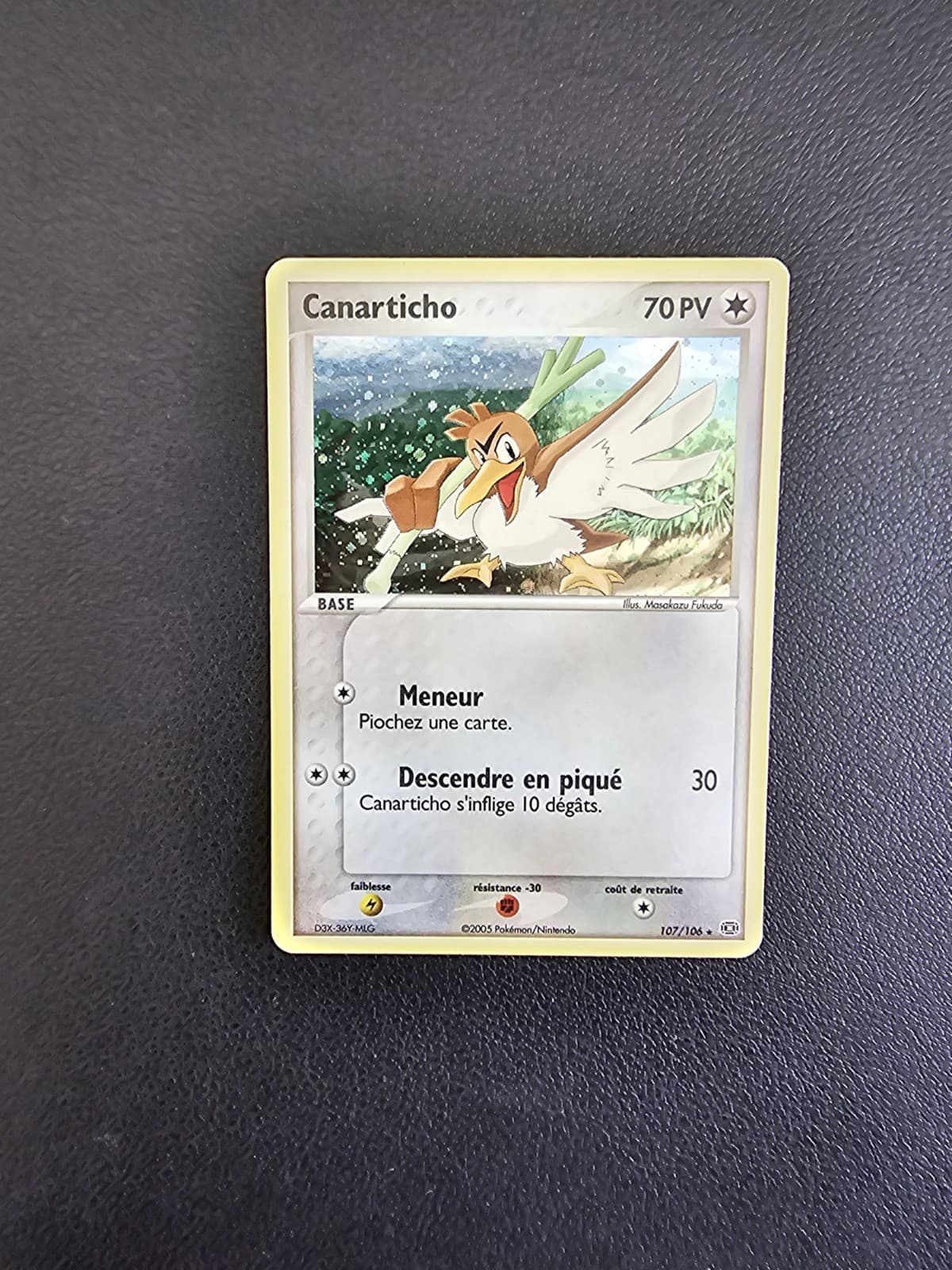 Carte Pokémon Canarticho 107/106 Holo secrète Ex Émeraude FR Exc