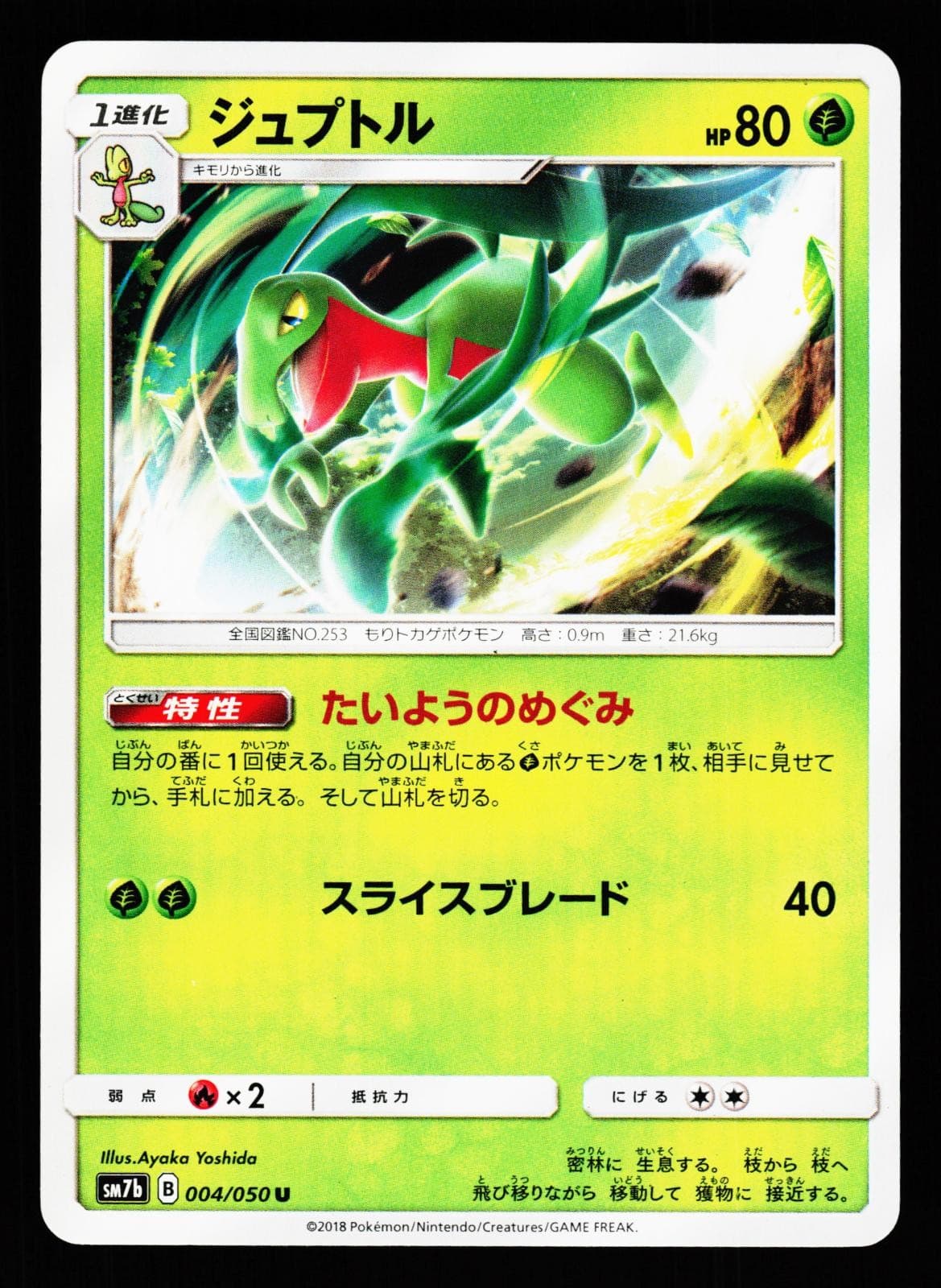 Grovyle 004/050 Uncommon Fairy Rise SM7B 2018 Pokemon Japanese Near Mint