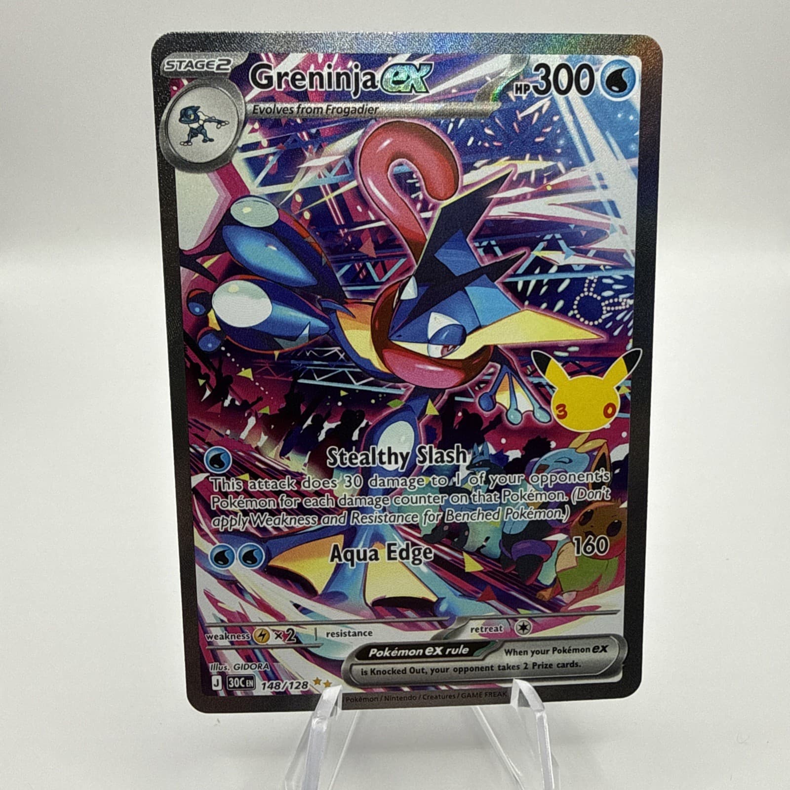 Greninja ex 148/128 Me: 30th Celebration Holo