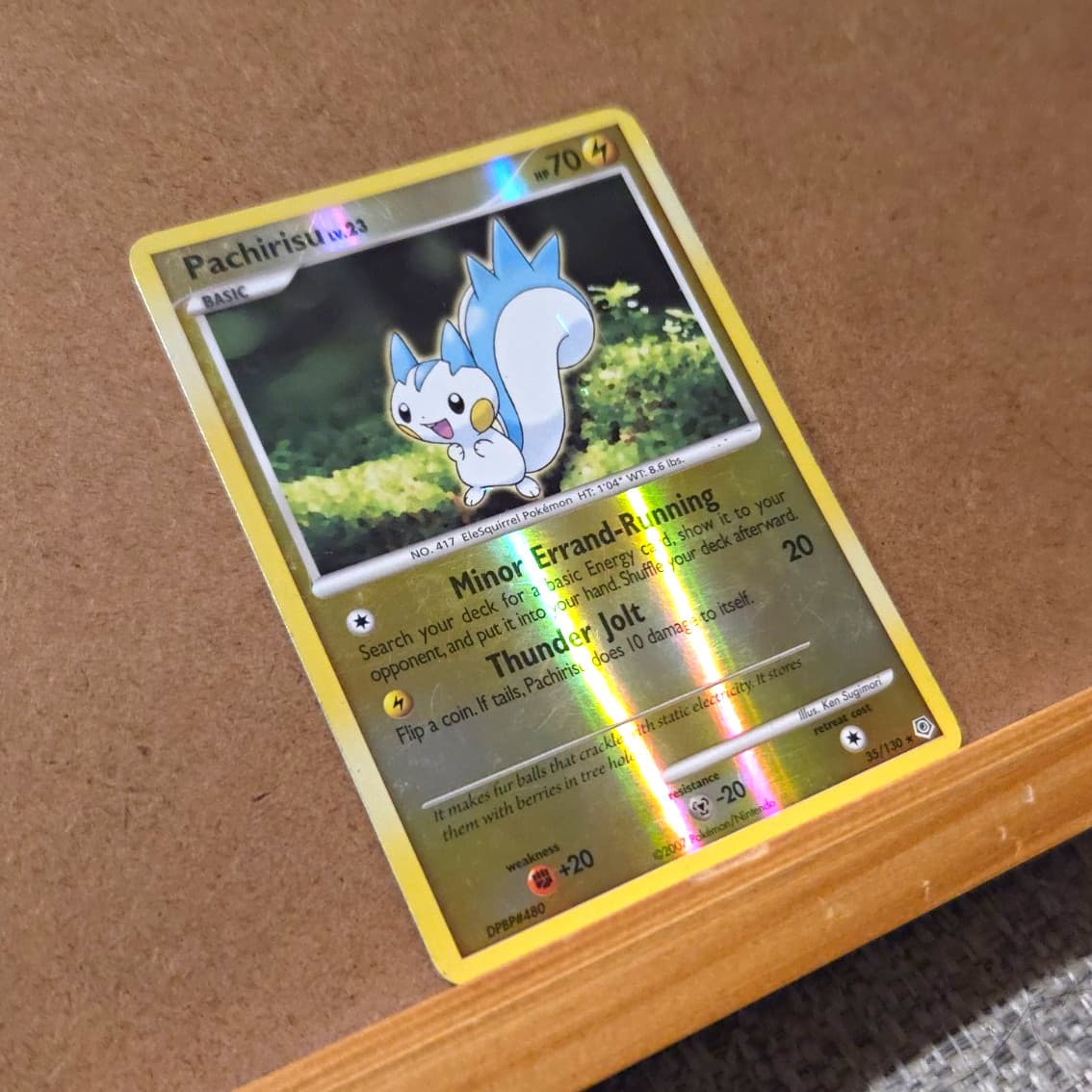 Pachirisu 35/130 Holo Rare Diamond & Pearl 2007 English 70 HP Lightning