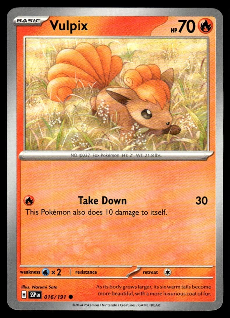 2024 Scarlet & Violet Series - Surging Sparks Vulpix Common #16