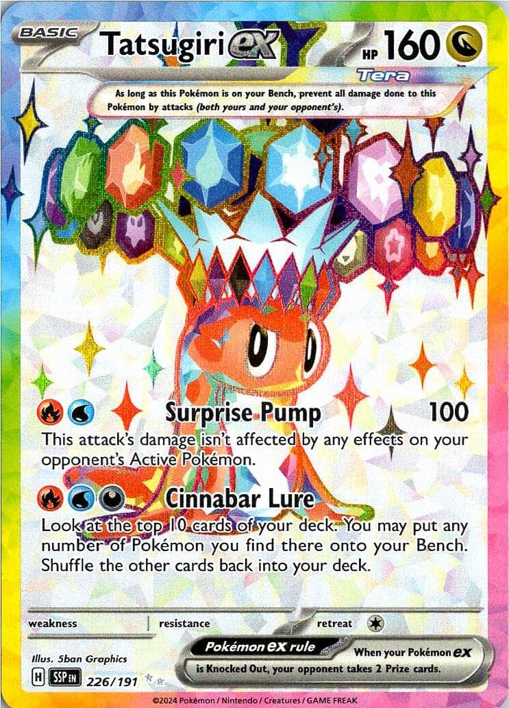 Tatsugiri ex 226/191 Ultra Rare Surging Sparks Pokemon Holo Near Mint