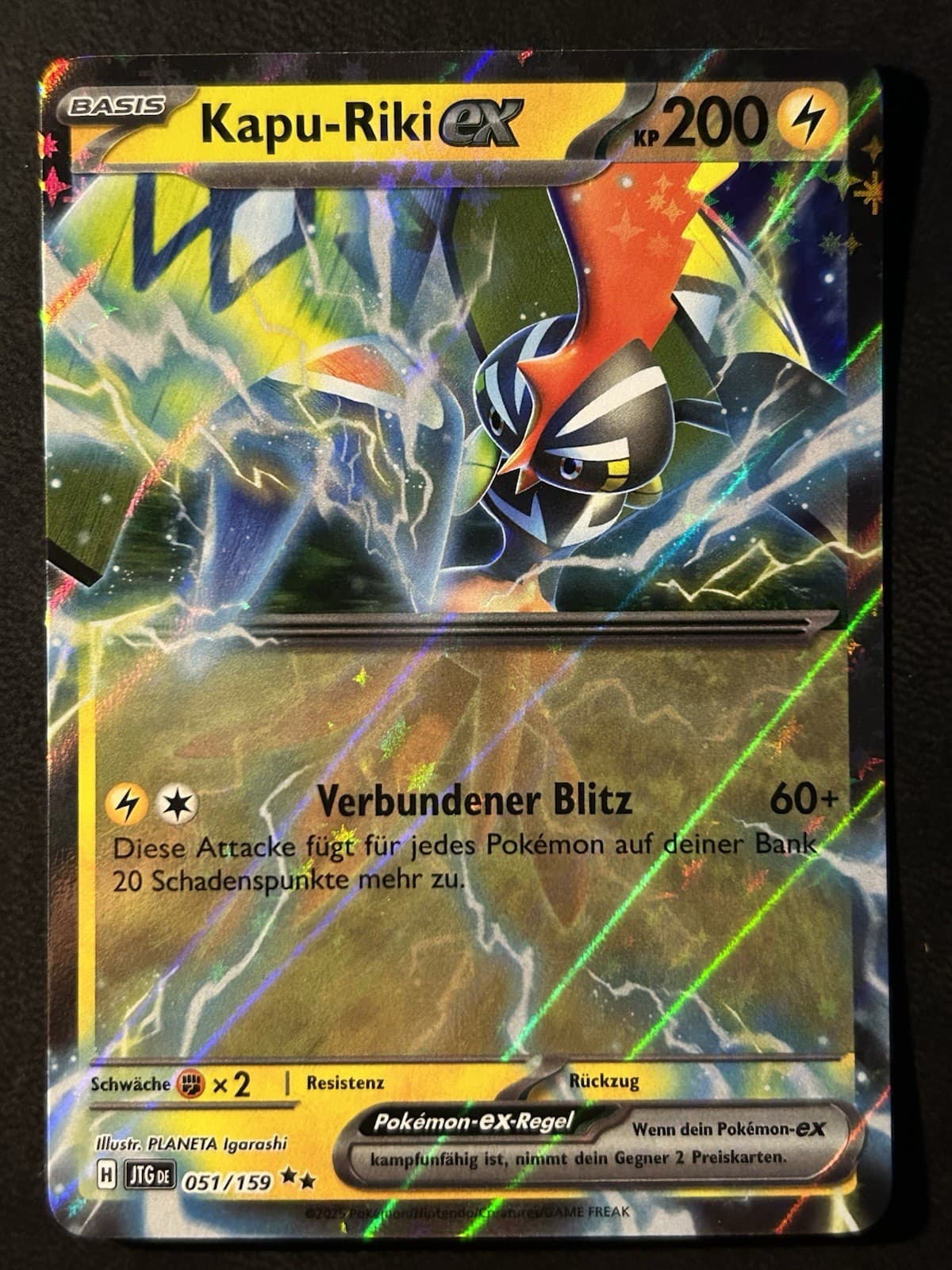 Pokemon Kapu-Riki EX 51/159 Reisegefährten Double Rare Holo DE NM-Mint
