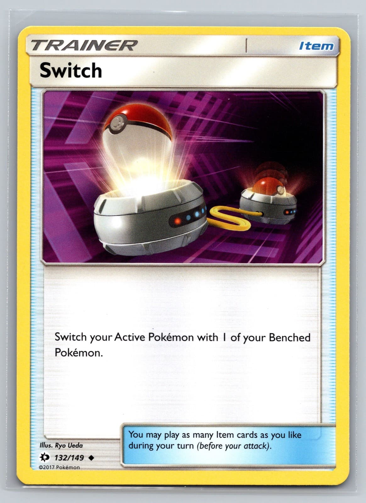 Switch 132/149 Sun and Moon Trainer Item Pokemon TCG Uncommon Collectible