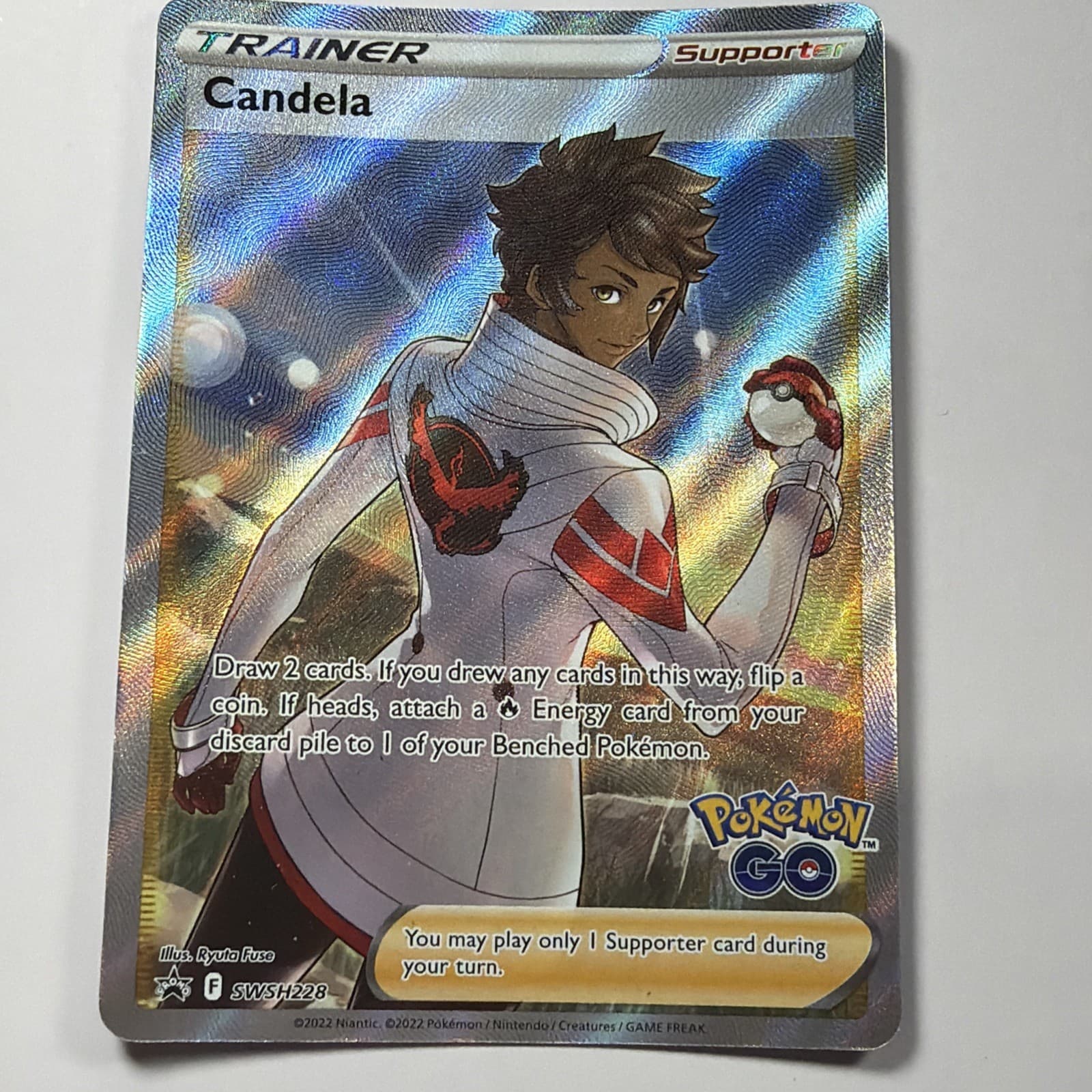 Pokemon Black Star Promo SWSH228 Candela Full Art Holographic NM-M