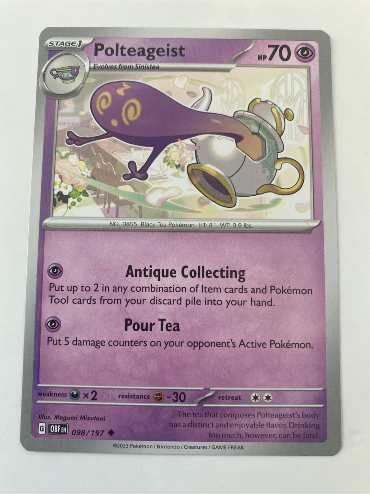 Polteageist #98 Pokemon Obsidian Flames