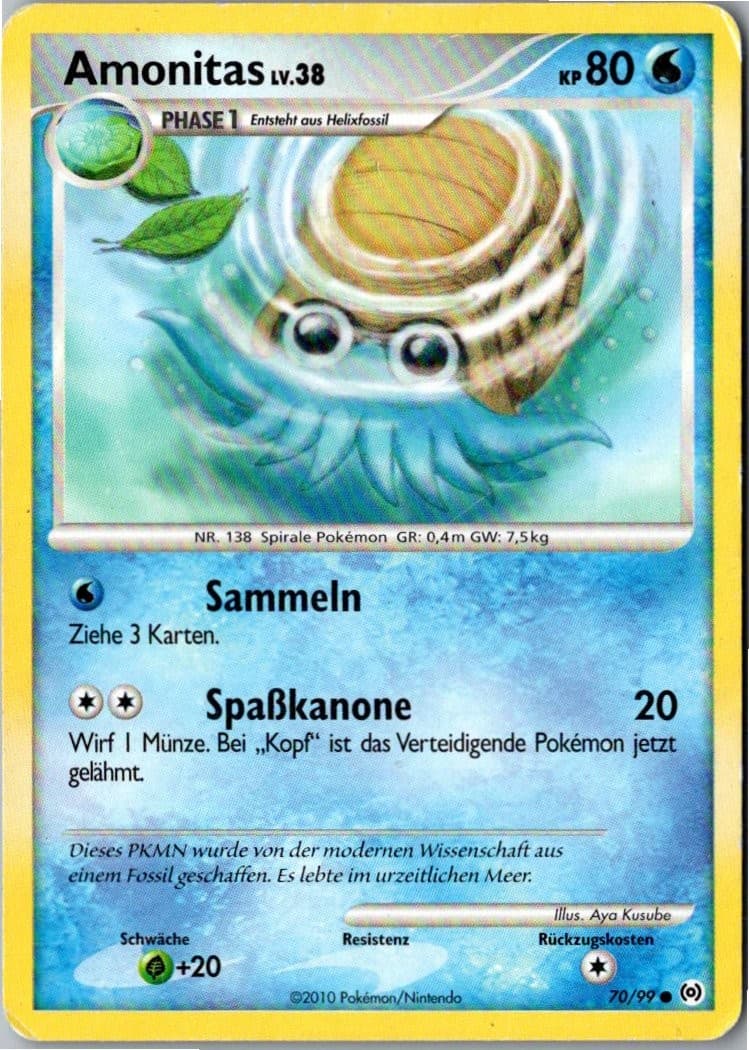 Pokemon Amonitas 70/99 Arceus Deutsch