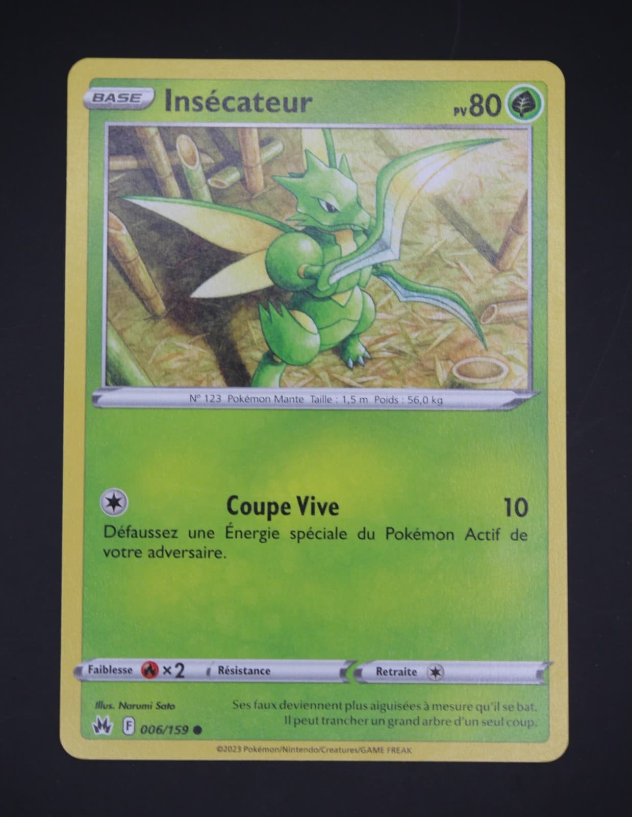 carte pokemon 006-159 Insécateur édition Zénith Suprême 2023
