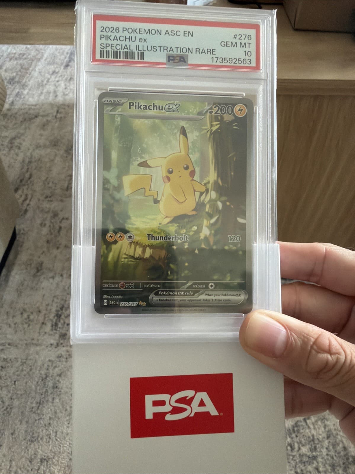 2026 POKEMON PIKACHU ex SPECIAL ILLUSTRATION RARE ASCENDED HEROES #276 PSA 10