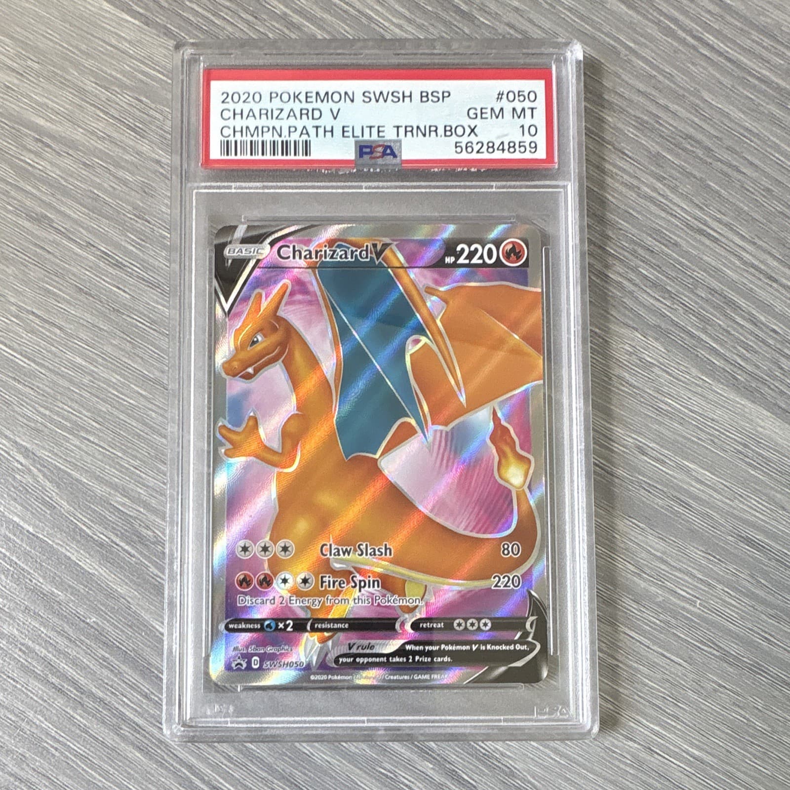 Pokémon TCG Charizard V SWSH050 Sword & Shield Promo Holo PSA 10 EN