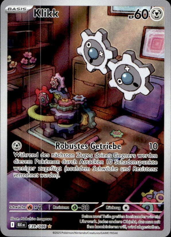 Klikk 139/086 Illustration Rare Schwarze Blitze Pokemon Karte Deutsch