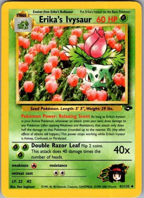 GYM CHALLENGE ERIKA'S IVYSAUR 41/132 UC POKEMON UNLIMITED LP