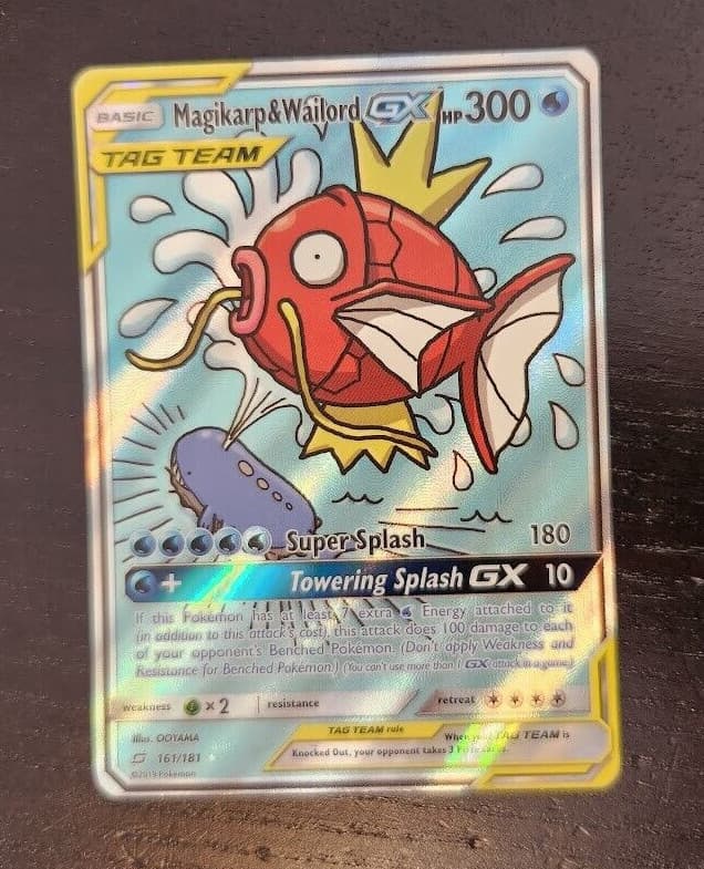 ALTERNATE FULL ART Magikarp & Wailord GX Pokemon SM Team Up Holo 161/181 - MP
