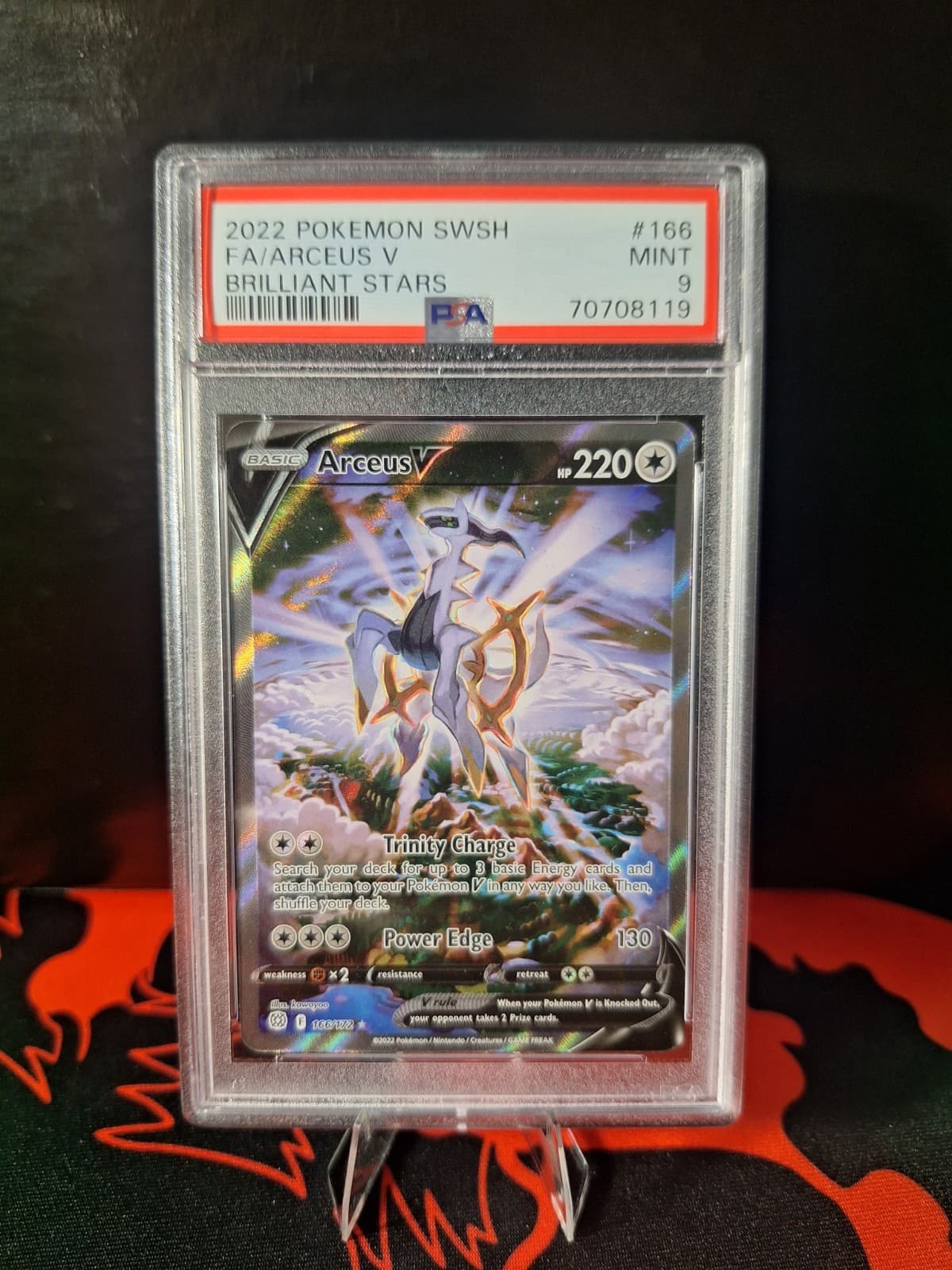 2022 Pokemon SWSH Brilliant Stars Arceus V Alt Art 166/172 PSA 9