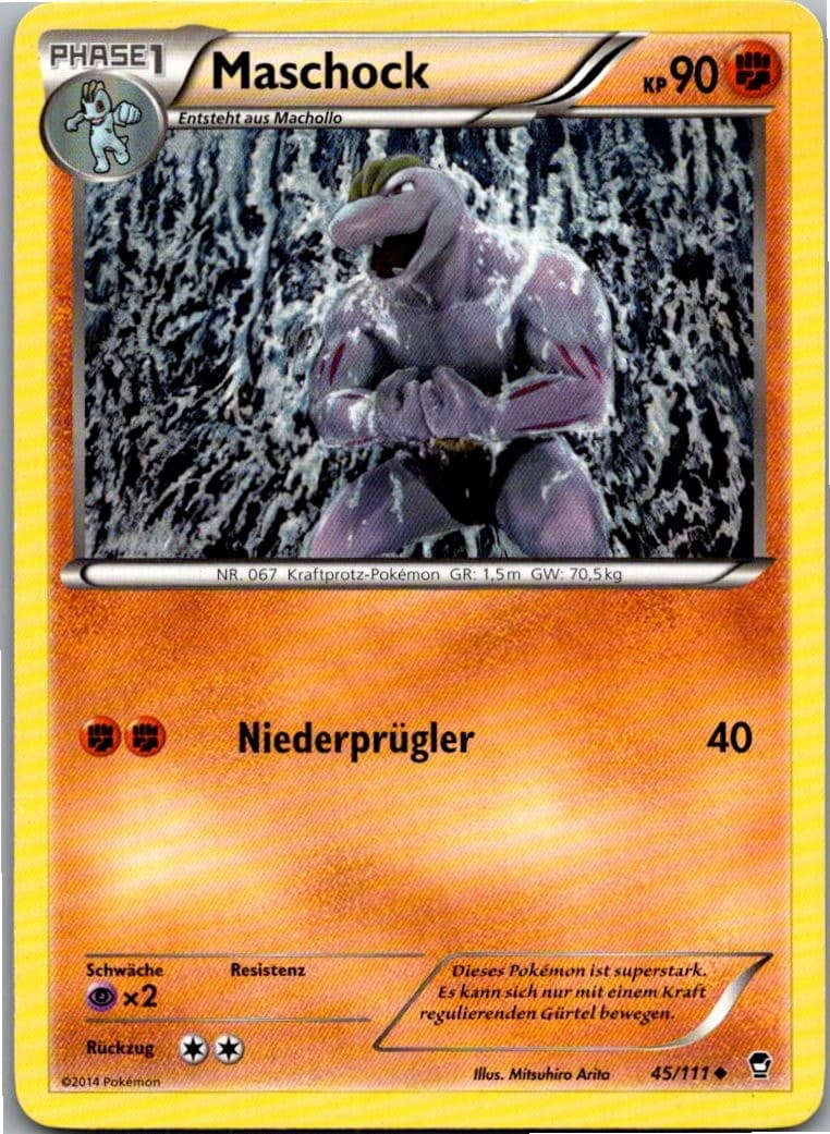Pokemon Maschock 45/111 Fliegende Fäuste Deutsch
