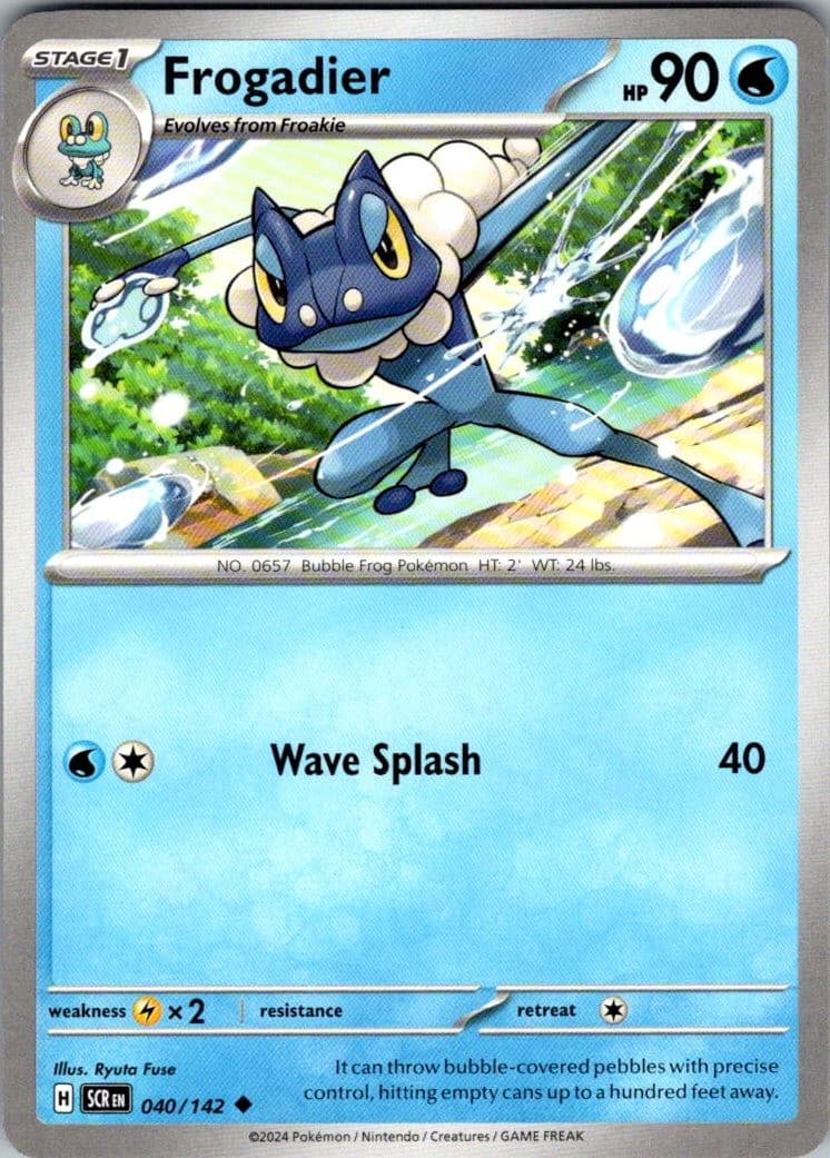 Frogadier Stellar Crown 40/142 Uncommon Pokemon Near Mint