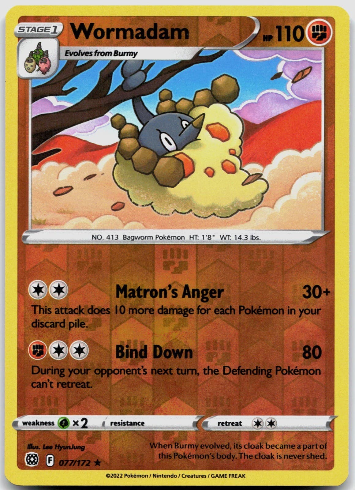 Wormadam (77) 077/172 SWSH09: Brilliant Stars POKEMON TCG Rare