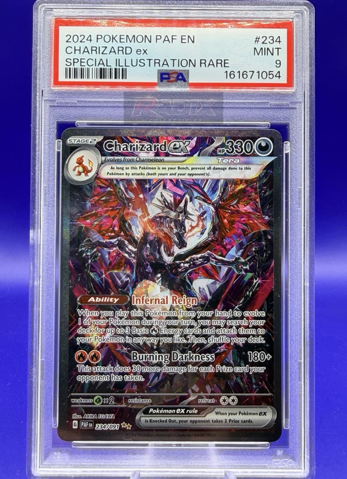 Charizard ex 234/091 SV: Paldean Fates Holo PSA 9