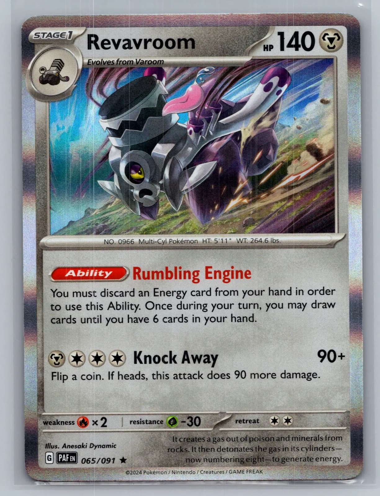 Revavroom #65/91 2024 Paldean Fates Pokemon TCG
