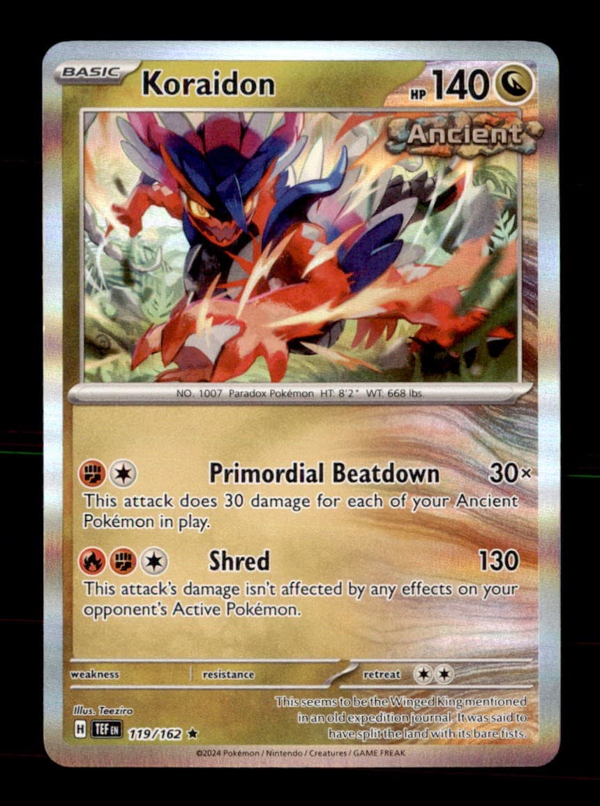 Koraidon 119/162 Rare Temporal Forces Pokemon Holo Near Mint
