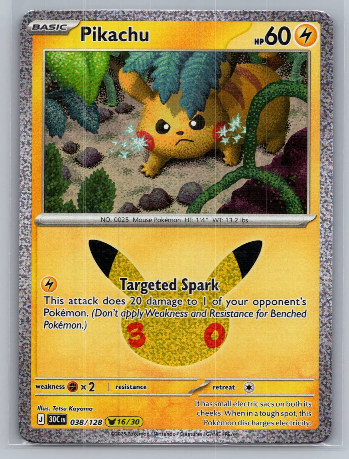 Pikachu #38/128 2026 30th Celebration Pokemon TCG