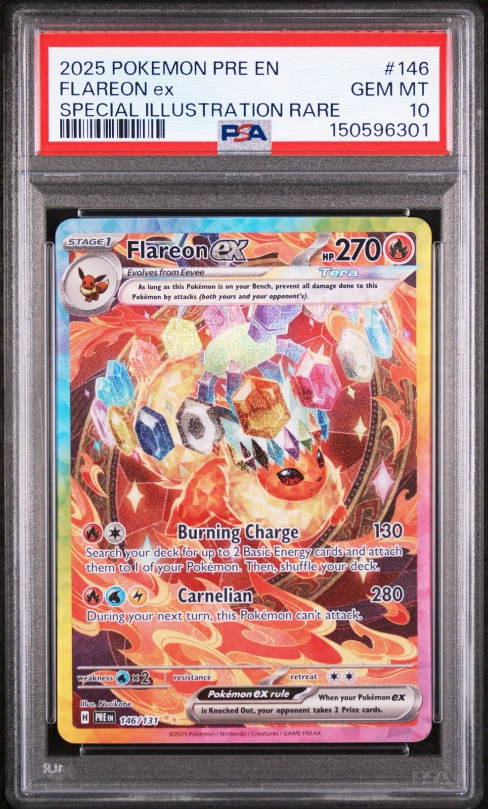 Pokémon Flareon ex Special Illustration Rare Holo PSA 10 146/131