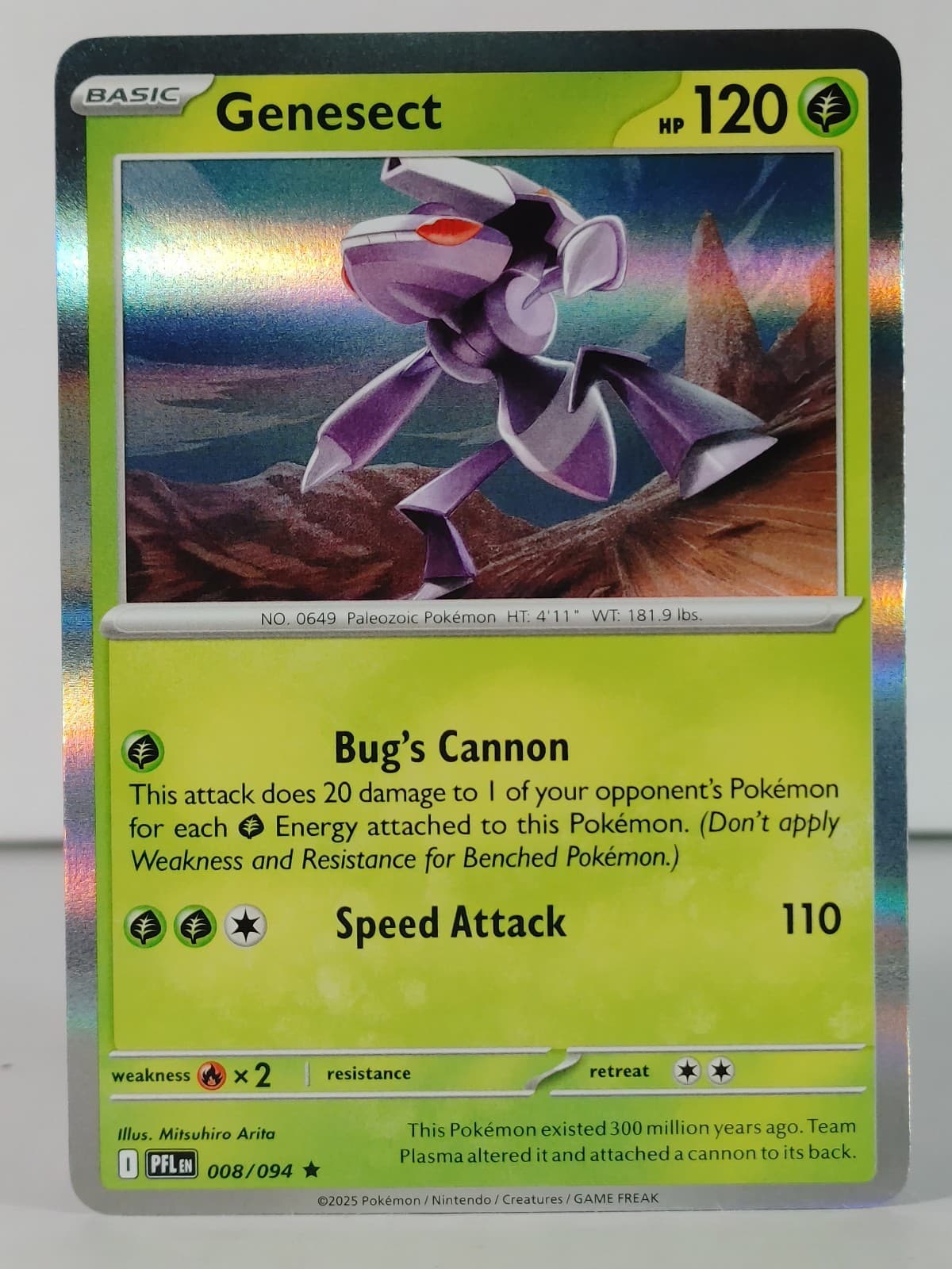 Genesect - POKEMON - Phantasmal Flames - 008/094 - Rare - NM -C