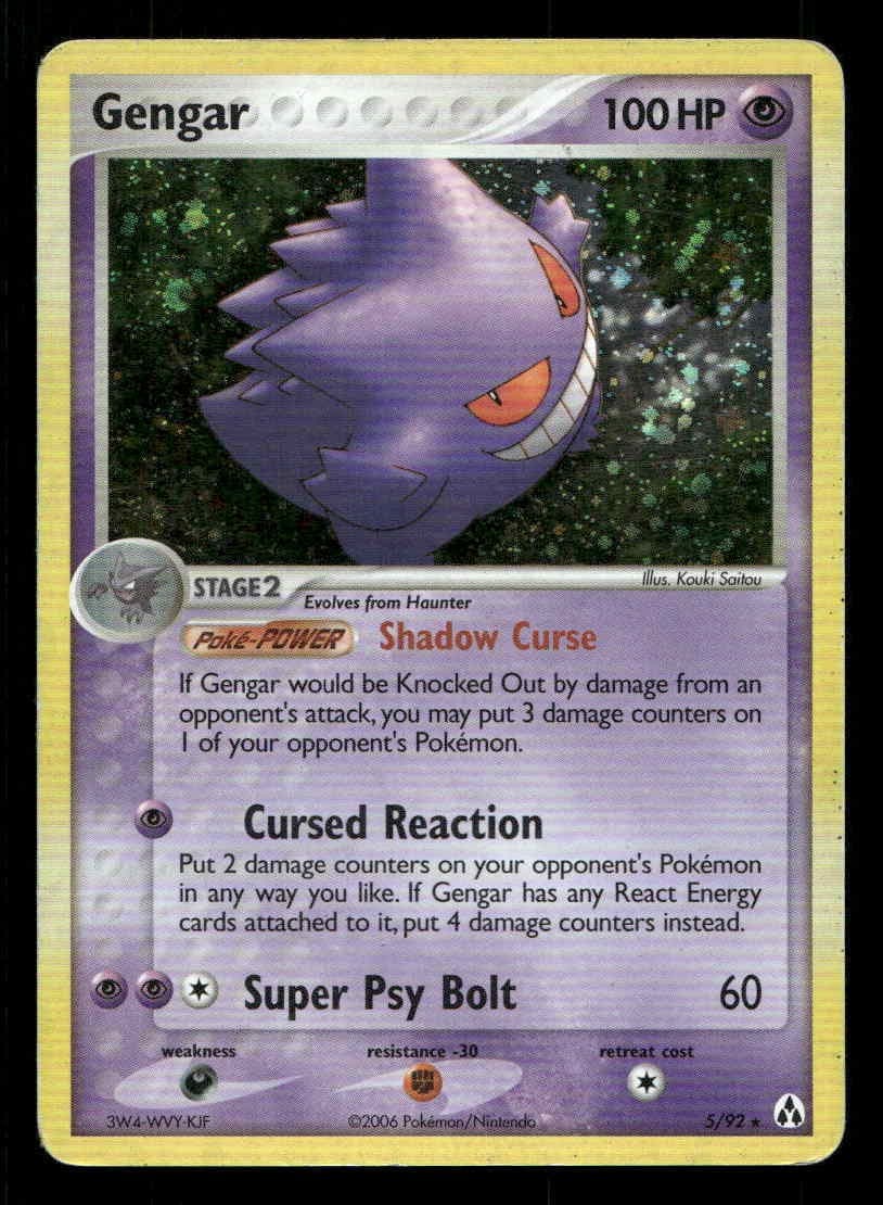 Gengar Holo EX Legend Maker 5/92 HP Pokemon