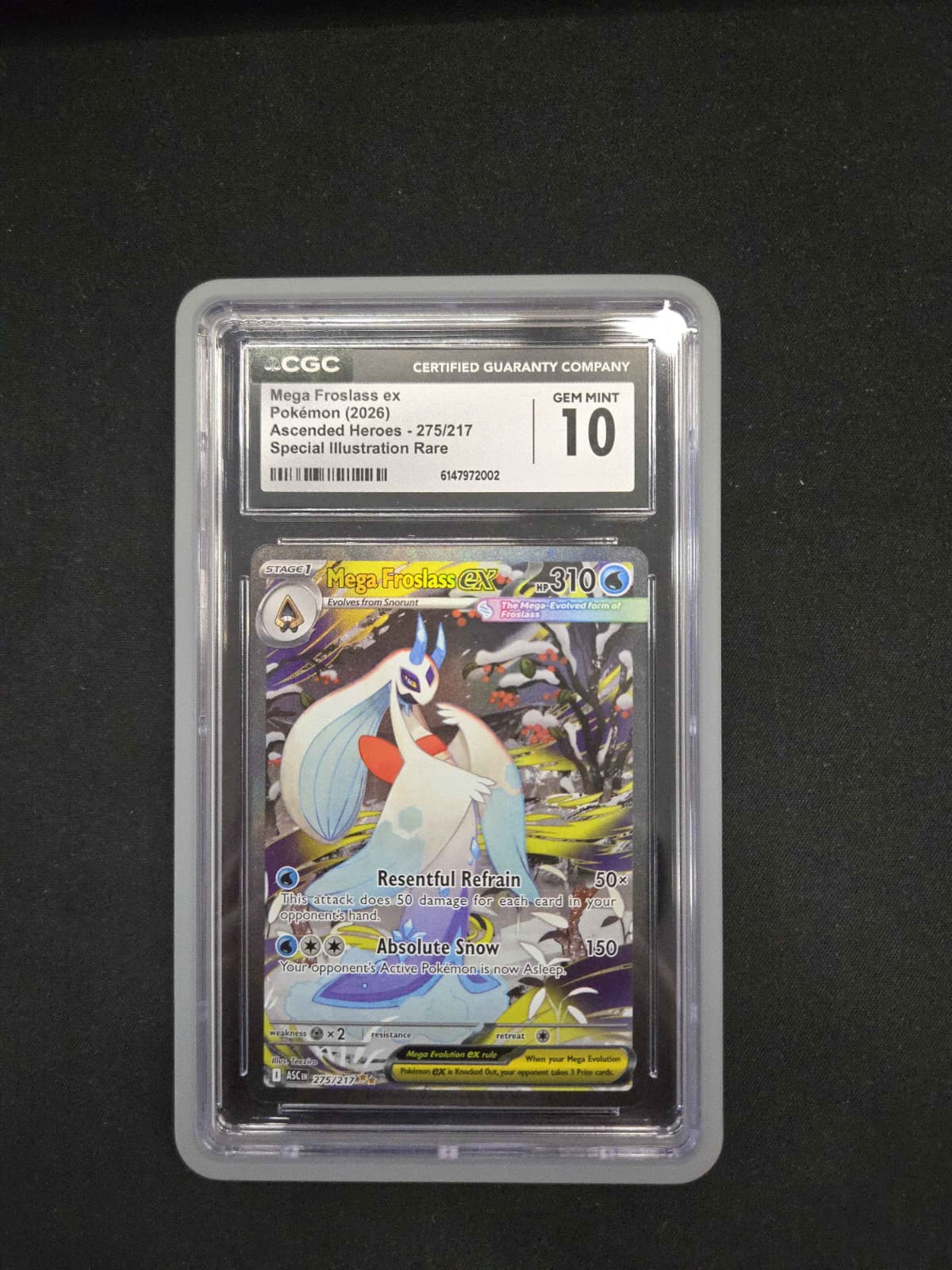 CGC 10 GEM MINT Mega Froslass EX 275/217 Special Illustration Rare Pokemon TCG