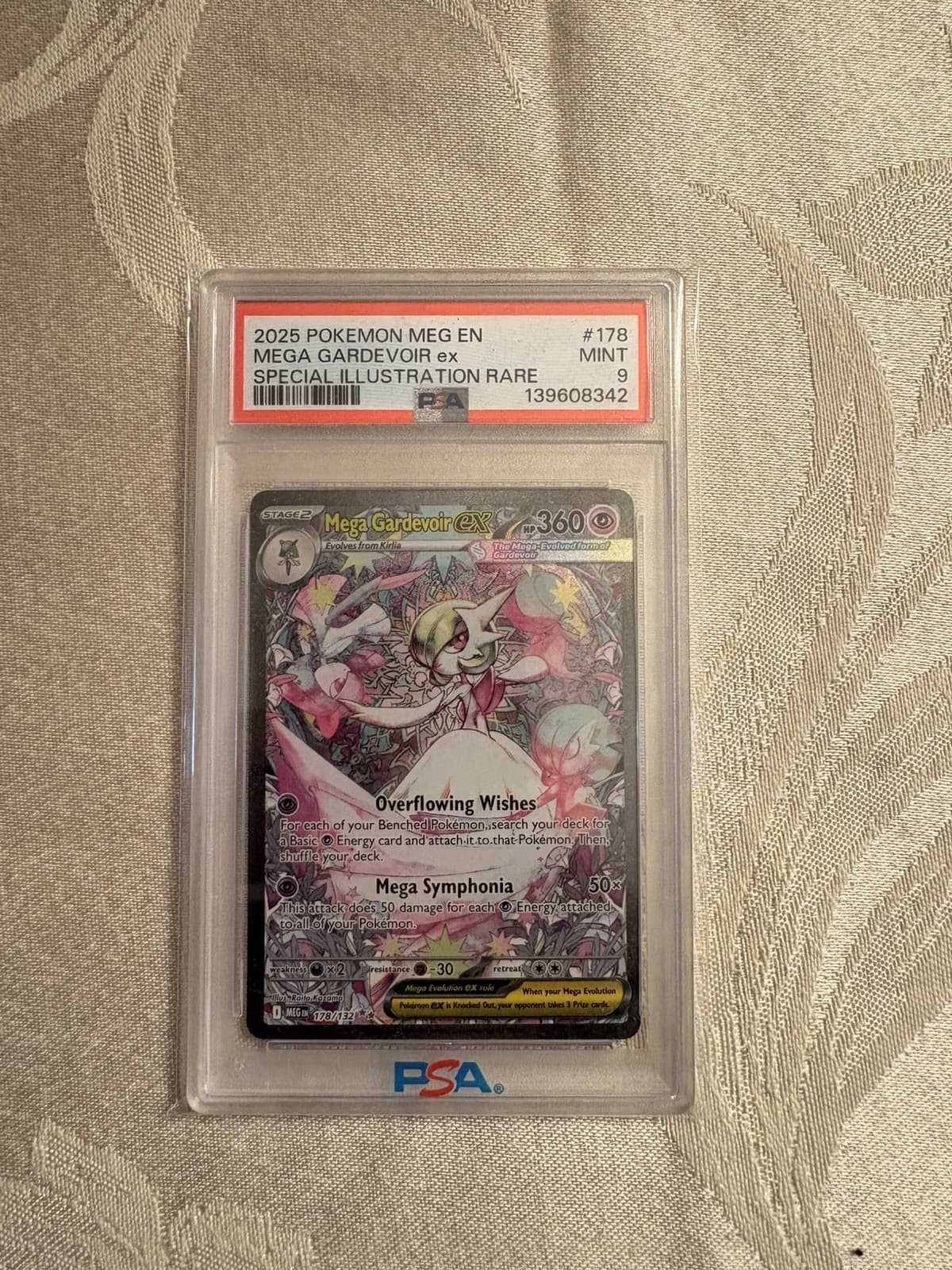 Pokemon TCG MEG Mega Gardevoir ex 178/132 SIR Holo English PSA 9 (2025)