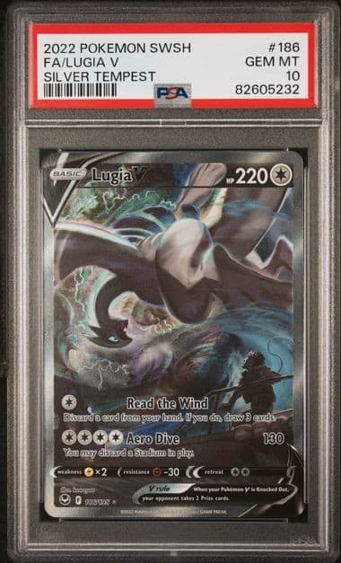Pokemon Lugia V Silver Tempest Full Alt Art #186 PSA 10 Gem Mint