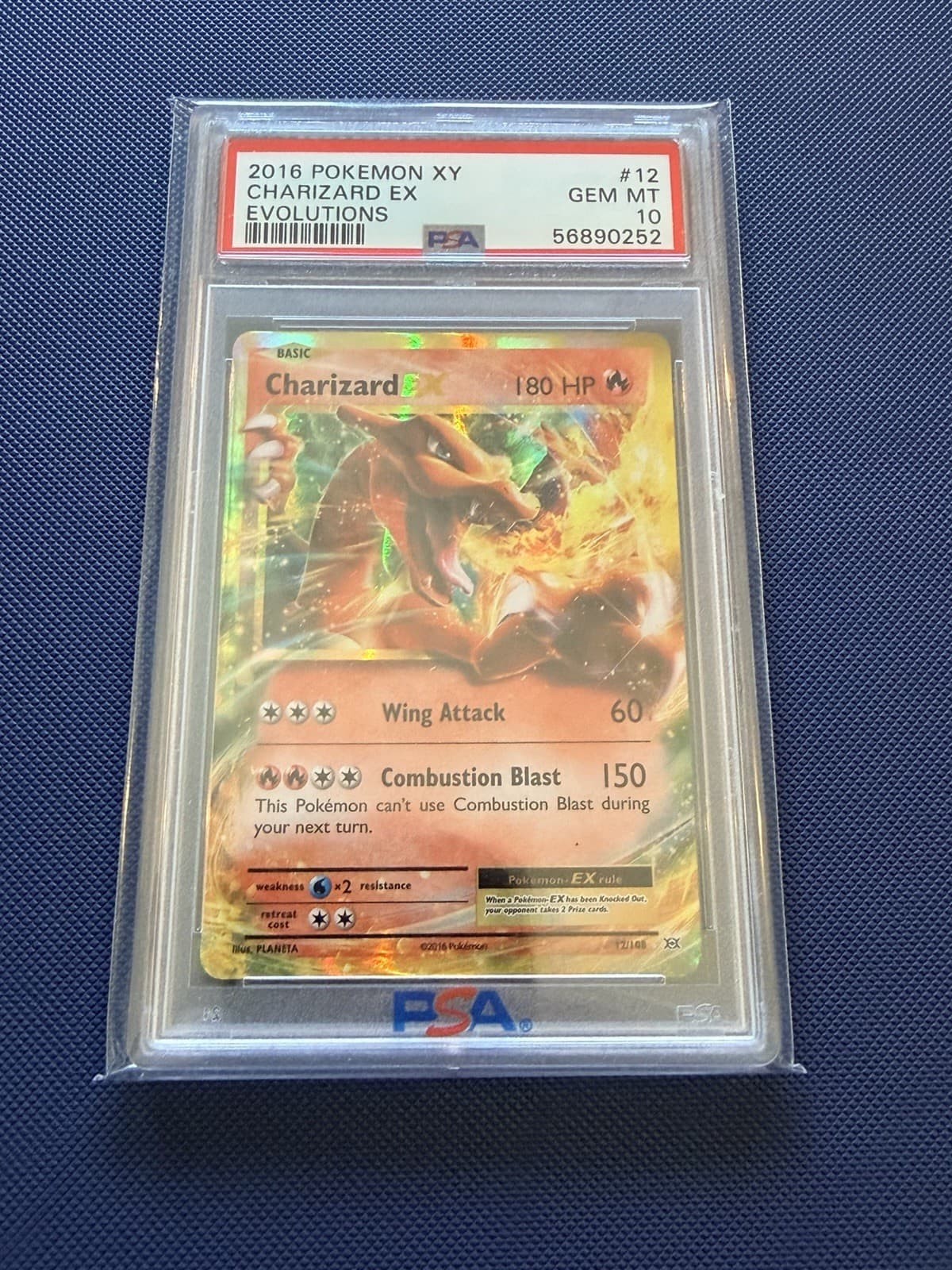 2016 Pokémon XY Evolutions Charizard EX #12/108 PSA 10 GEM MINT
