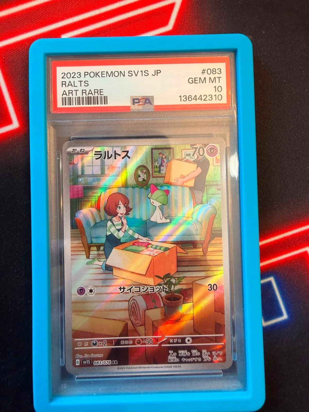 2023 Pokemon Ralts Art Rare Sv1s-Scarlet EX 083/078 Japanese PSA 10