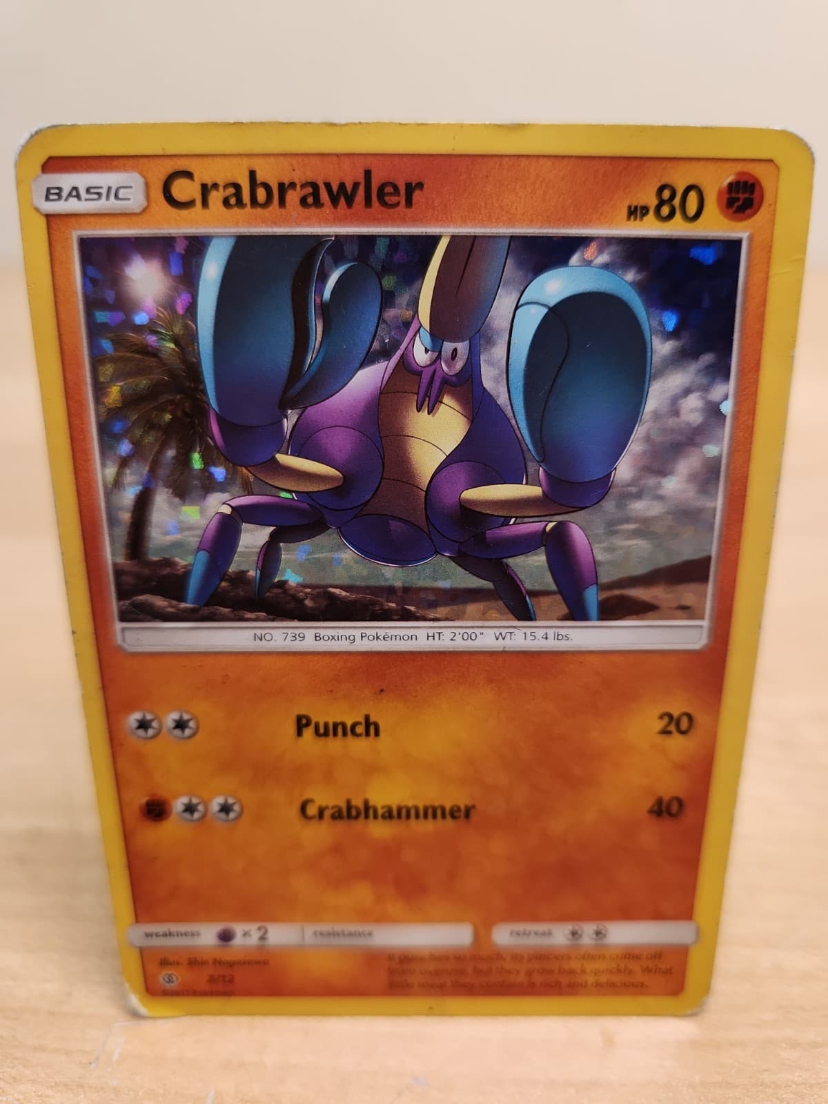 Crabrawler - 7/12 - Holo - McDonald's Promo 2017 Moderately Played Pokemon