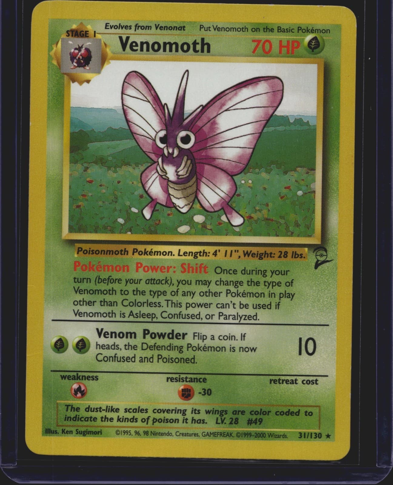 Pokémon TCG Base Set 2 Venomoth 31/130 LP