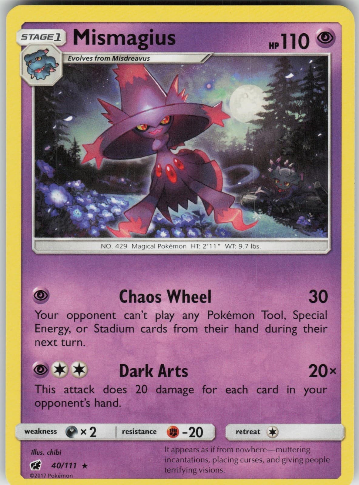 Mismagius SM - Crimson Invasion [SM04 - 40/111] Pokemon MP