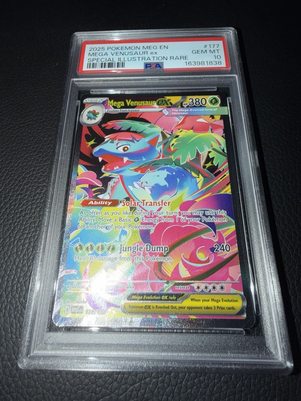 The Pokémon Company Mega Venusaur EX 177/132 ME01 SIR Holo English PSA 10