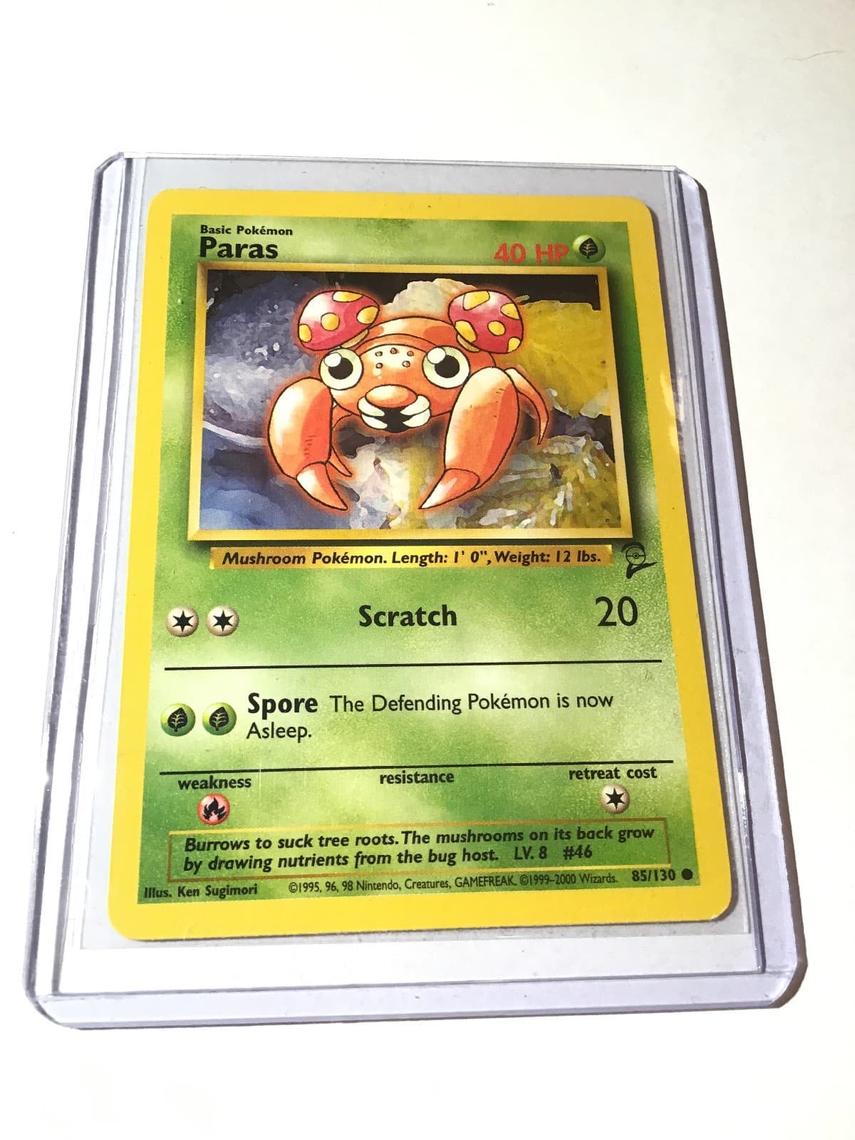 PARAS - Base Set 2 - 85/130 - Common - Pokemon Card - Unlimited Edition NM