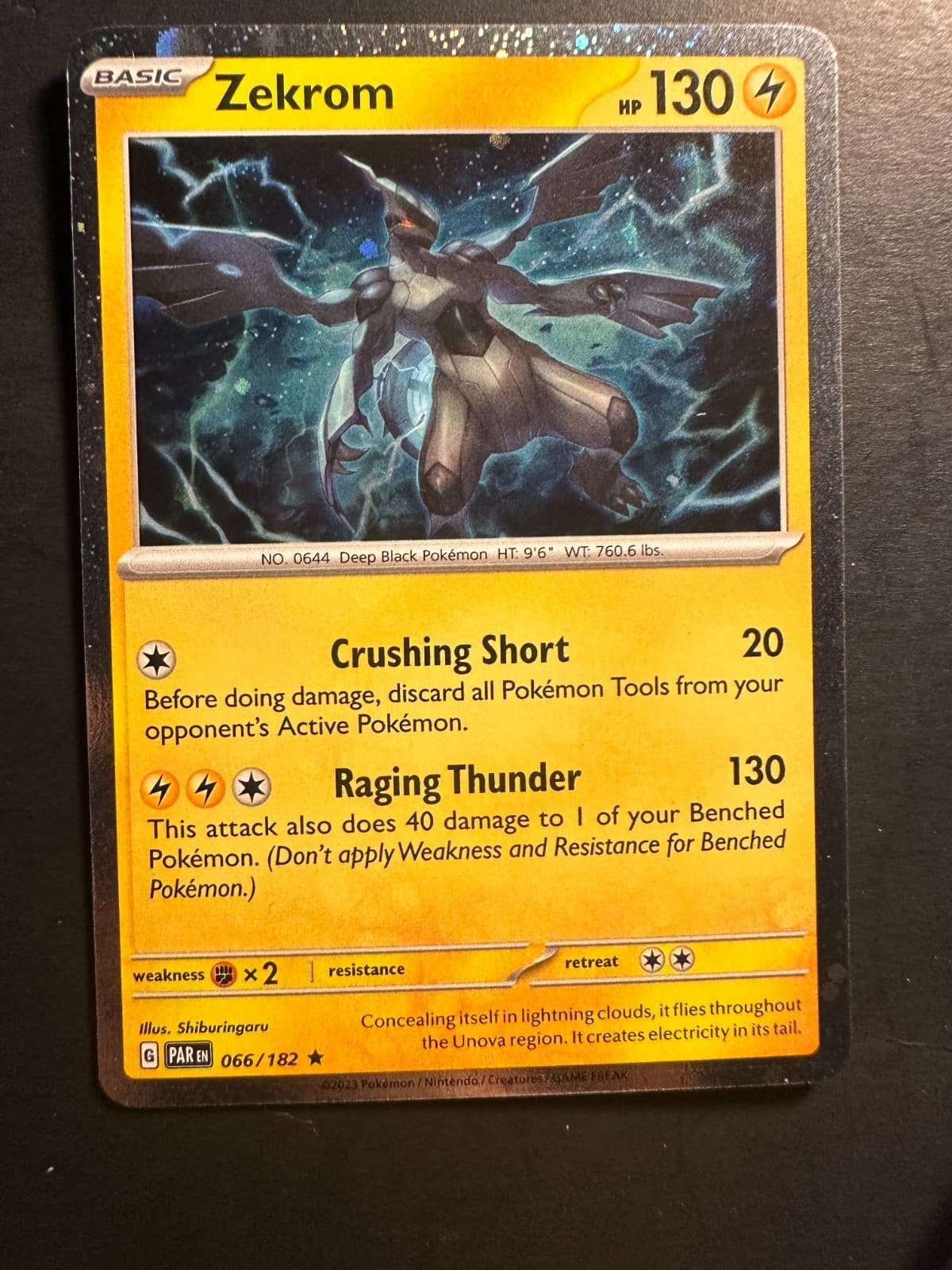 2023 Pokemon S&V Paradox Rift Zekrom 66 /182 Cosmic Holo Cosmos promo blister