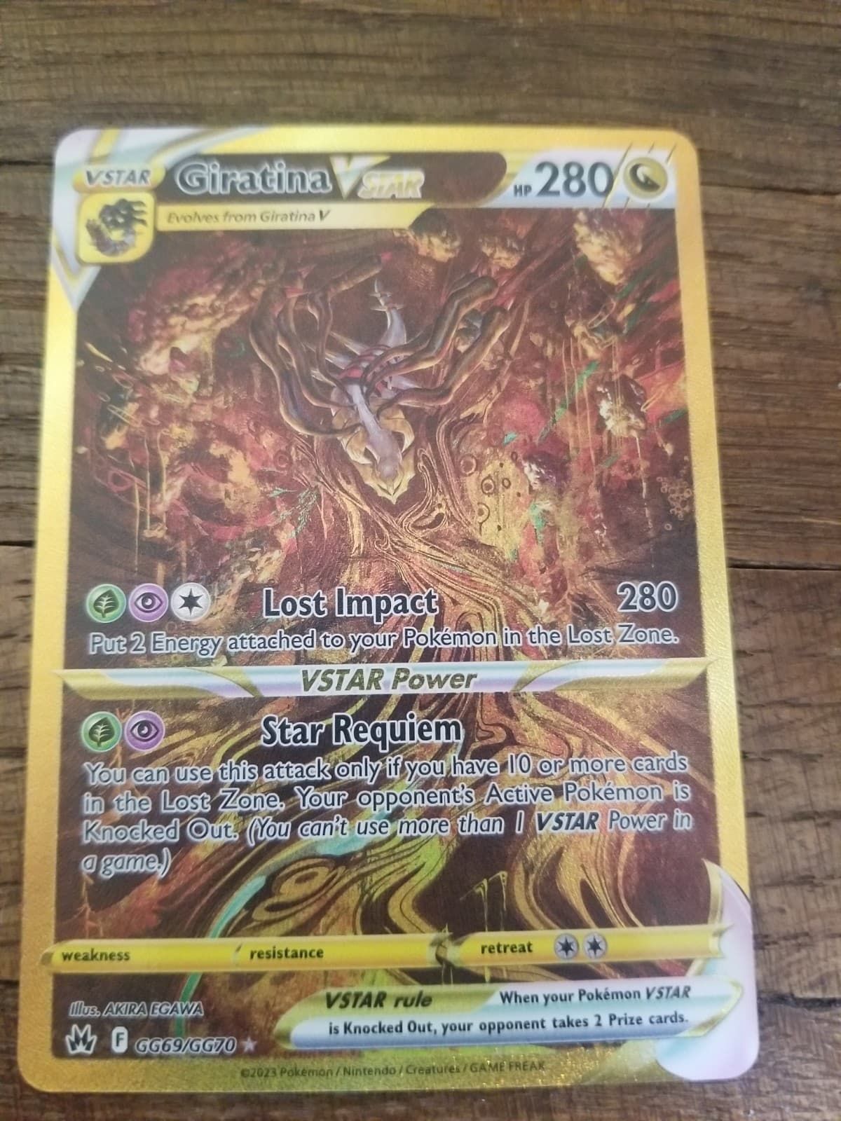 Giratina VSTAR Secret Rare Crown Zenith Galarian Gallery Pokemon Holo GG69/GG70
